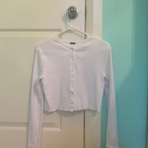 White long sleeve top